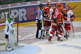 Hokejisty Slavie nakonec smolný gól příliš mrzet nemusel.