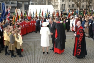 Královna Alžběta II. na dnech Commonwealthu v Londýně, 2007.