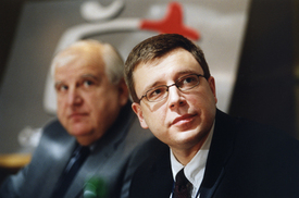 Zdeněk Šámal (vpravo) ještě za časů předchozího působení v ČT.
