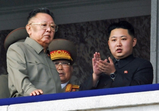 KIm Čong-il a jeho nástupce Kim Čong-un.