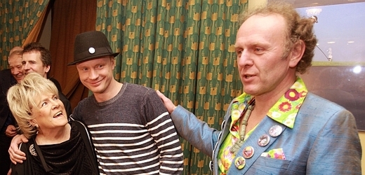 Jaroslav Dušek na premiéře Havlova filmu Odcházení, v němž hrál postavu Kleina.