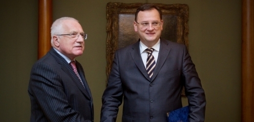 Prezident Václav Klaus a premiér Petr Nečas.