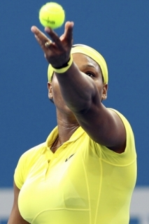 Serena Williamsová v prvním kole turnaje v Brisbane.