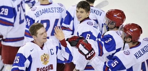 Radost hokejistů Ruska.