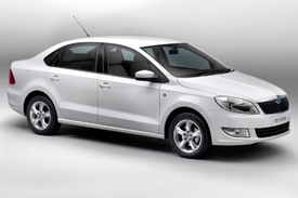 Vyráběná v Indii a pro indický trh - Škoda Rapid.