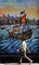 Ind prochází kolem složité nástěnné malby u námořní loděnice v Bombaji. Tyto malby zobrazují přístavy, hrady a zámky města Surat a Západního Bengálska na počátku 18. století. (Foto: profimedia.cz)