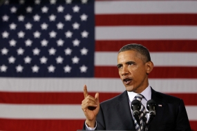 "Děláme pokroky. Pohybujeme se správným směrem," řekl prezident Obama.