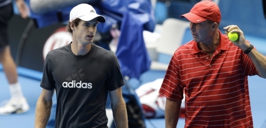 Andy Murray s Ivanem Lendlem během tréninku před Australian Open v Melbourne.