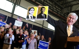 Gingrich připodobňuje Romneyho k Obamovi.