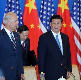 Si Ťin-pching s americkým protějškem Joem Bidenem.