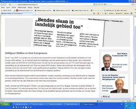 Stránka otevřená Wildersem proti Východeoevropanům.