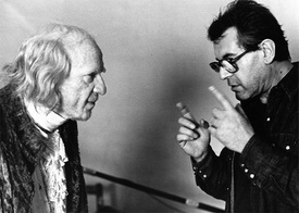 F. Murray Abraham a Miloš Forman při natáčení filmu Amadeus.
