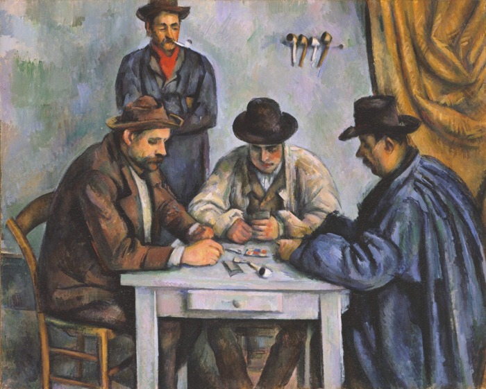 Nejdražším prodaným obrazem světa jsou Hráči karet od Paula Cézanna, namalovaný v letech 1892 až 1893. Koupil jej katarský šejk za 250 milionů dolarů (4,75 miliardy korun). (Foto: profimedia.cz)
