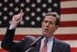 Republikánský prezidentský kandidát Rick Santorum při projevu v Lake County. (Foto: ČTK/AP)