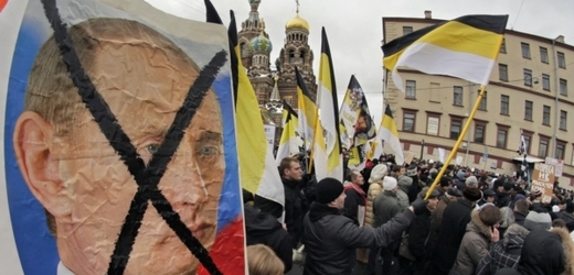 Demonstrace proti Putinovi.