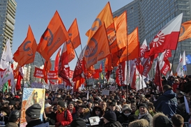 Demonstrace v rusku.