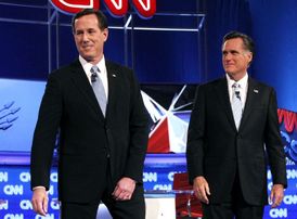 Ceny benzinu se promítají i do hodnocení republikánských kandidátů Mitta Romneyho a Ricka Santoruma.