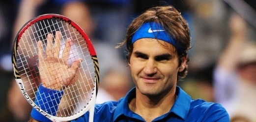 Vítězný Roger Federer.