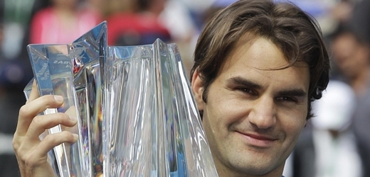 Roger Federer po triumfu v Indian Wells.