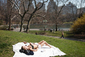 Také v New Yorku jsou současné dny těmi nejteplejšími za posledních 40 let. Na snímku opalování v Central Parku 19. března. (Foto: profimedia.cz)