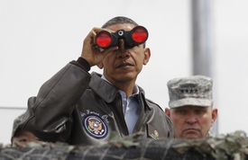 Obama označil demilitarizované pásmo za "hranici svobody".