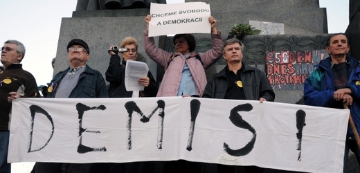 Protest, který Holešovská výzva uspořádala na Václavském náměstí.