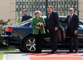 Angela Merkelová s Petrem Nečasem.