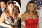Plnoštíhlá zpěvačka Mariah Careyová (vlevo) v roce 2009. Během následujícího těhotenství s dvojčátky ještě víc přibrala na váze, na konci loňského roku už měla ale zase zpátky svou štíhlou postavu. (Foto: archiv, profimedia.cz)