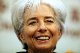 Christine Lagardeová, předsedkyně Mezinárodního měnového fondu.