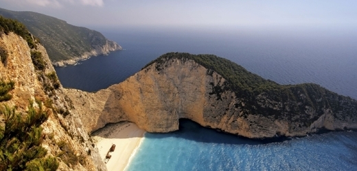 Řecký ostrov Zakynthos.