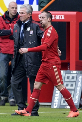 Franck Ribéry a trenér Bayernu Jupp Heynckes