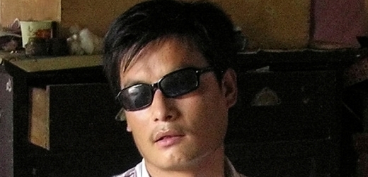 Nevidomý čínský opoziční aktivista Čchen Kuang-čcheng.