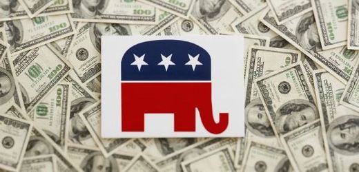 Money, money, money... Dolary se symbolem republikánů. 