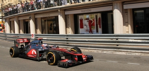 Jenson Button při jednom z tréninků v Monte Carlu.