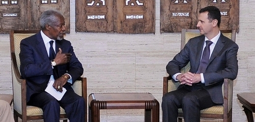 Kofi Annan a Bašár Asad.