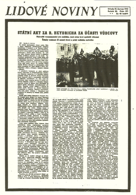 Lidové noviny z 10. června 1942.