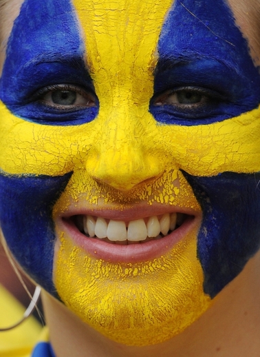Švédské barvy nemůžou chybět. (Foto: Profimedia)