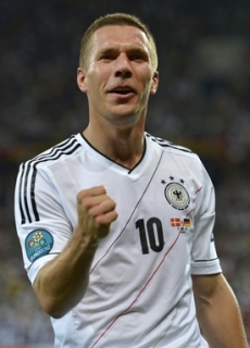 Lukas Podolski, střelec první německé branky.