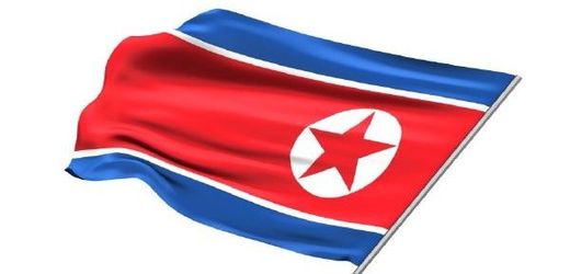 Severokorejská vlajka.