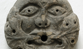 Matyáš Rejsek: Hlava zeleného (divého muže) z Prašné brány, 80. léta 15. století.