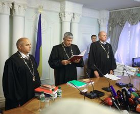 Jeden ze soudů zabývajících se kauzami Tymošenkové.