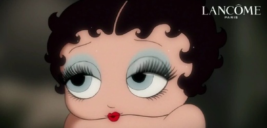 Betty Boop v nové reklamě kosmetické firmy Lancôme. 