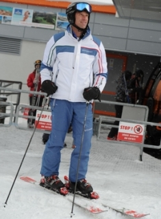 Kondici udržoval Hašek přes zimu také lyžováním.