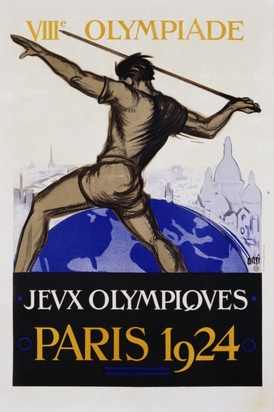 Plakát na olympiádu v roce 1924. Bez Němců a spol.