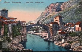 Stari most na staré pohlednici. 