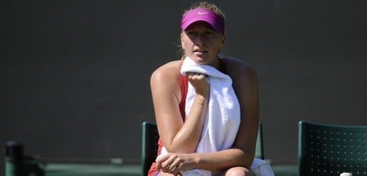Petra Kvitová během tréninku ve Wimbledonu.