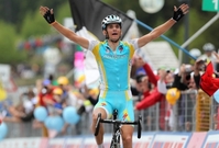 Roman Kreuziger na letošním Giru d´Italia v barvách kazašské stáje Astana vyhrál etapu.