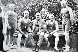 Český olympijský tým z roku 1912, atletická část týmu.