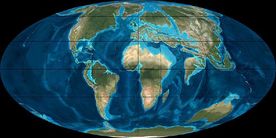 Kontinenty v době eocénu.