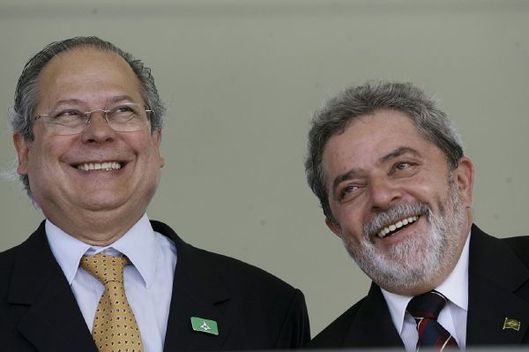 Exprezident Lula da Silva (vpravo) se svým "Rasputinem" José Dirceuem. 